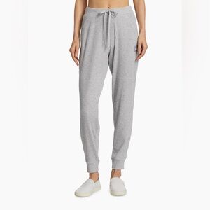 ALO Yoga Muse Flare Sweatpants Jogger Grey Ribbed Athleisure Lounge Wear Comfy